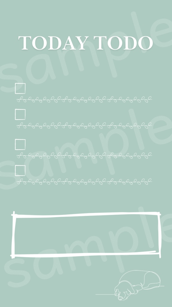 くすみグリーンのtodoリスト【PNG形式】ダウンロード素材