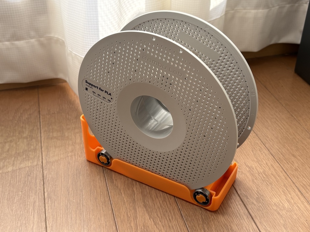 ダイソー密封容器12L(取っ手付き)用フィラメントスプールローラー