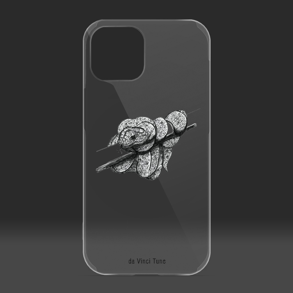 アイフォンケース(蛇・黒)