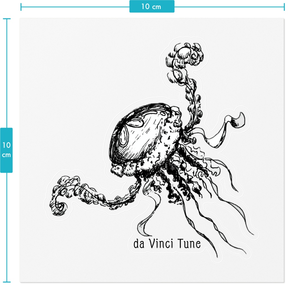 クラゲステッカー(白)