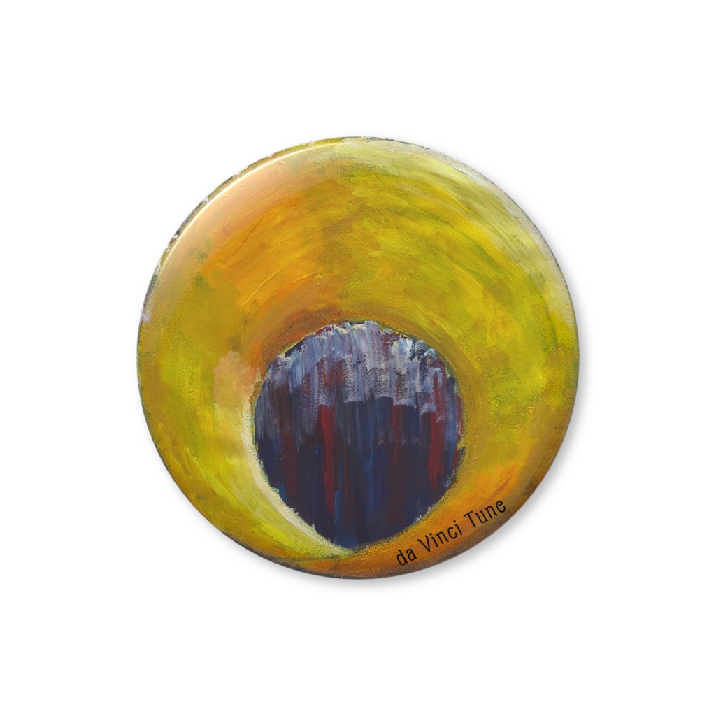 月と篝火缶バッジ〔56mm〕