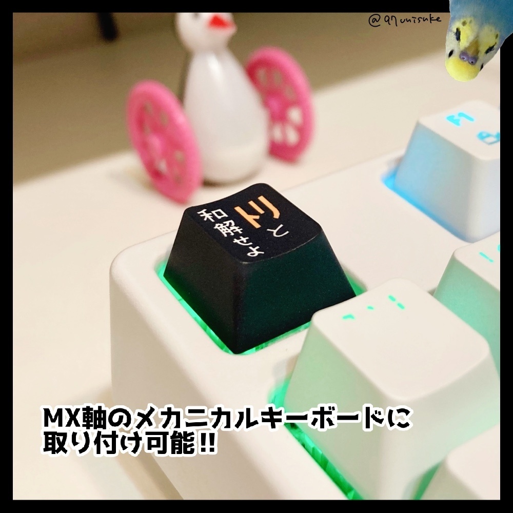 トリと和解せよ キーキャップ(キーボード)キーホルダー