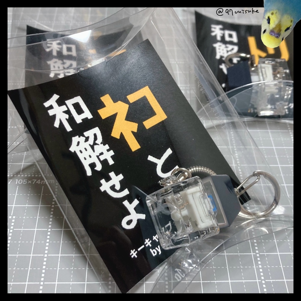 ネコと和解せよ キーキャップ(キーボード)キーホルダー