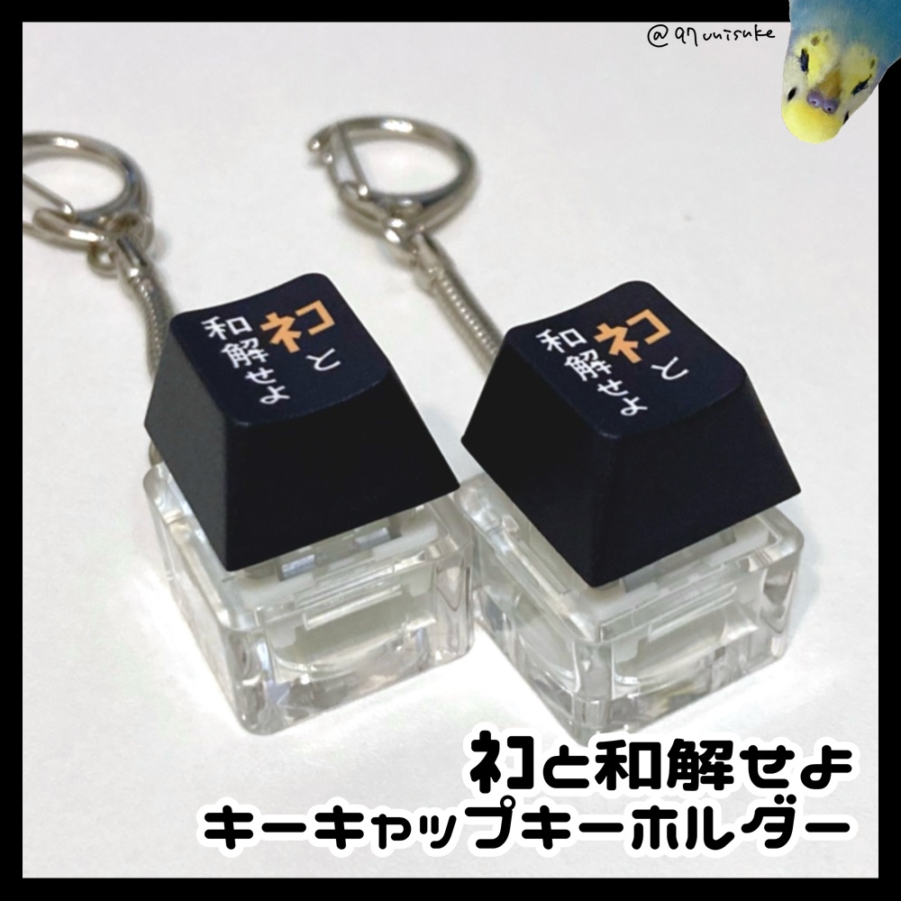 ﾈｺと和解せよ キーキャップ(キーボード)キーホルダー