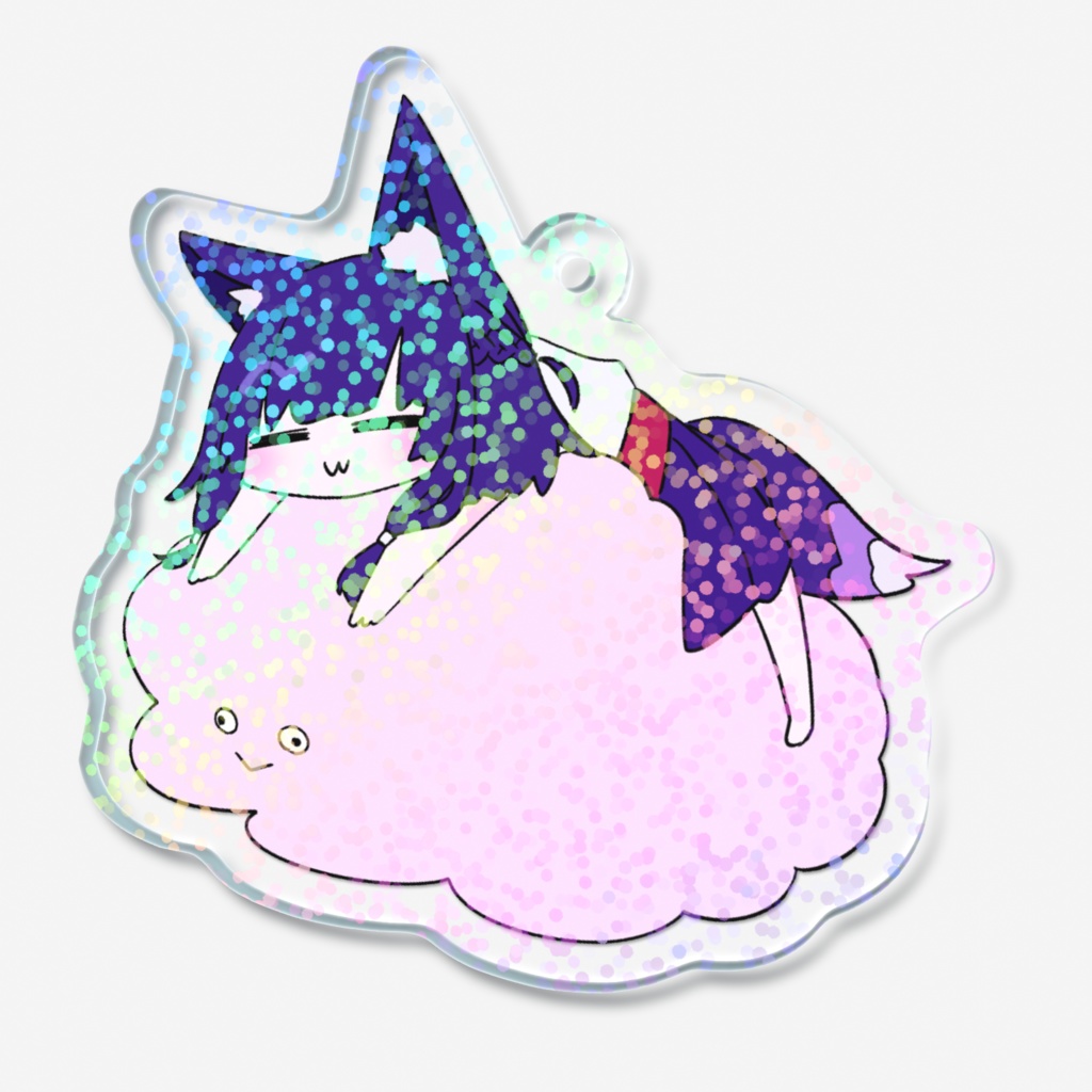 【アクリルキーホルダー】おねむりコンちゃん