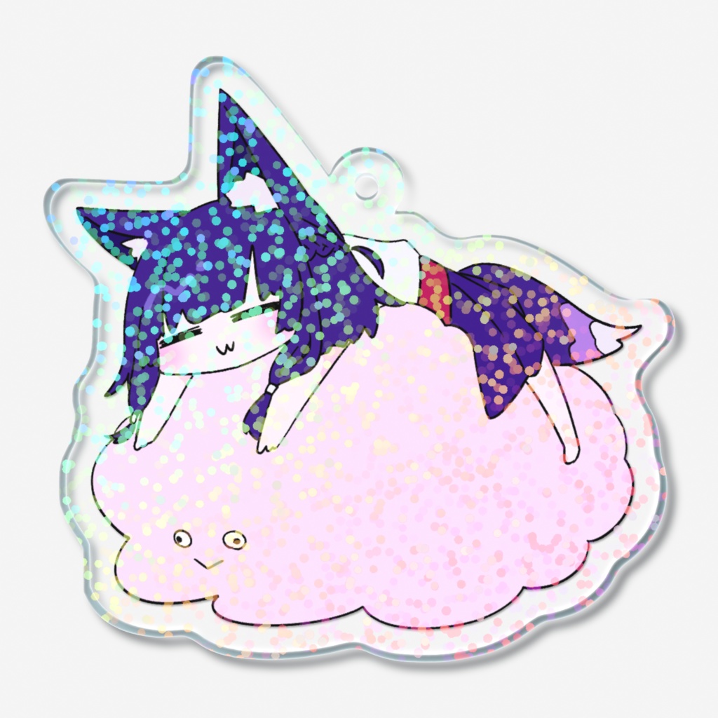 【アクリルキーホルダー】おねむりコンちゃん