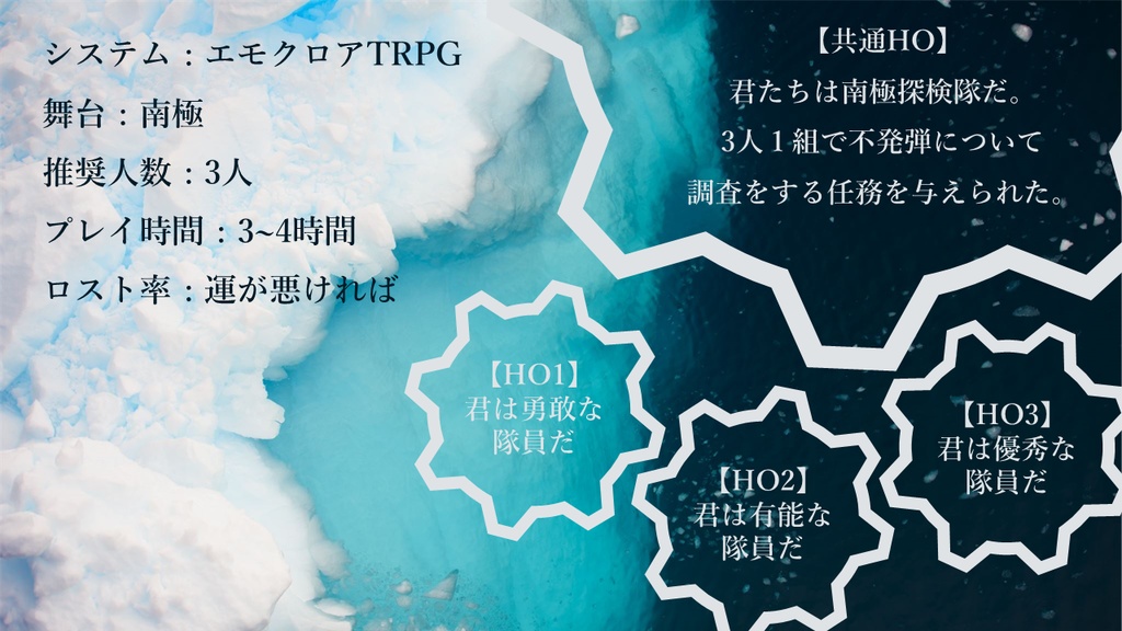 【本文無料】征け!南極探検隊【エモクロアTRPG】