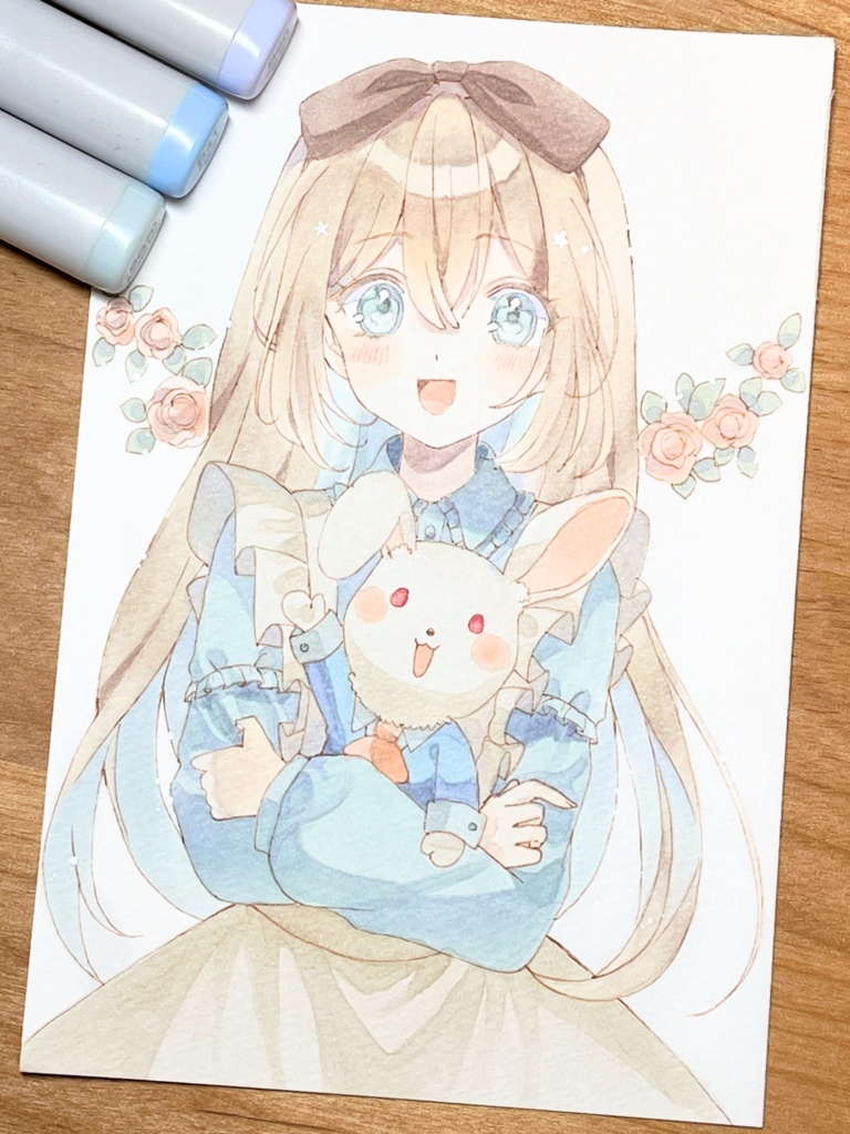 手描きイラスト アリスちゃん - イラスト