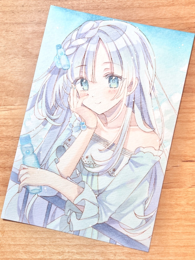 手描きイラスト　泡玉ラムネ