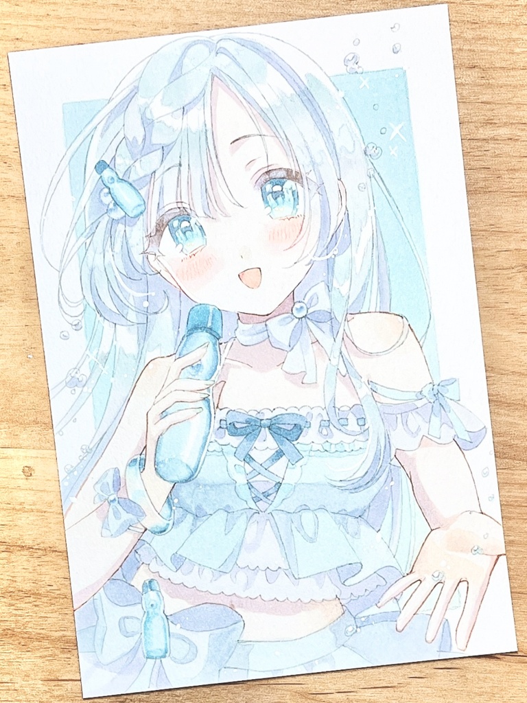 手描きイラスト　泡玉 ラムネ