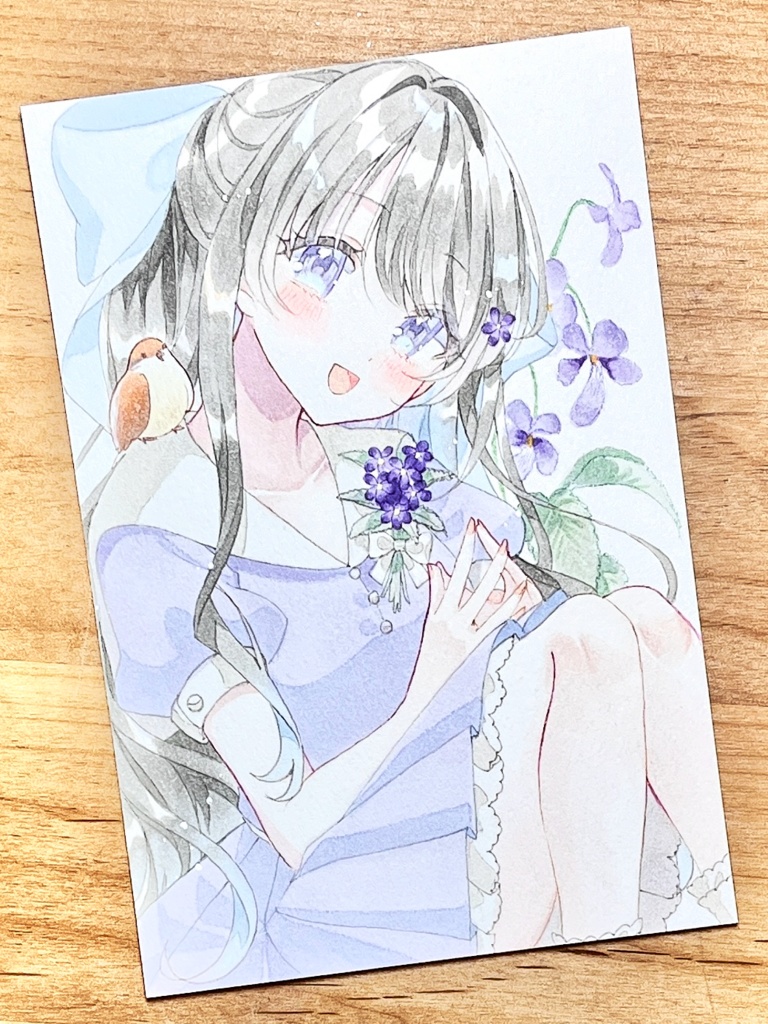 手描きイラスト　すみれ