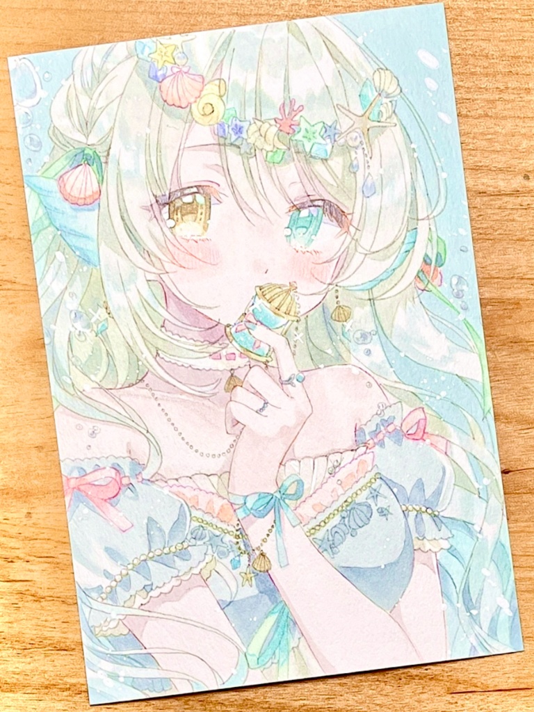 手描きイラスト 人魚のアリア