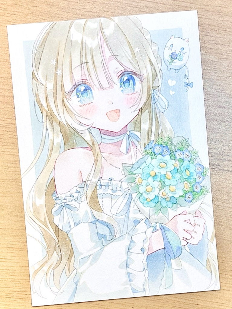 手描きイラスト　上弦しずく