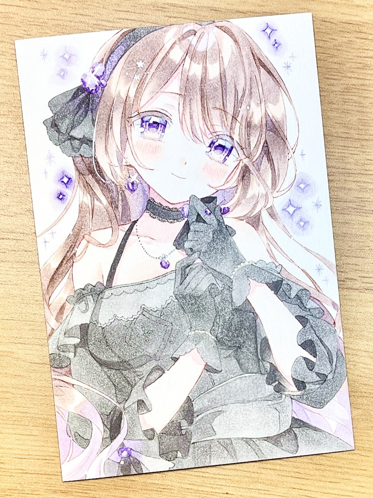 手描きイラスト　アメジスト