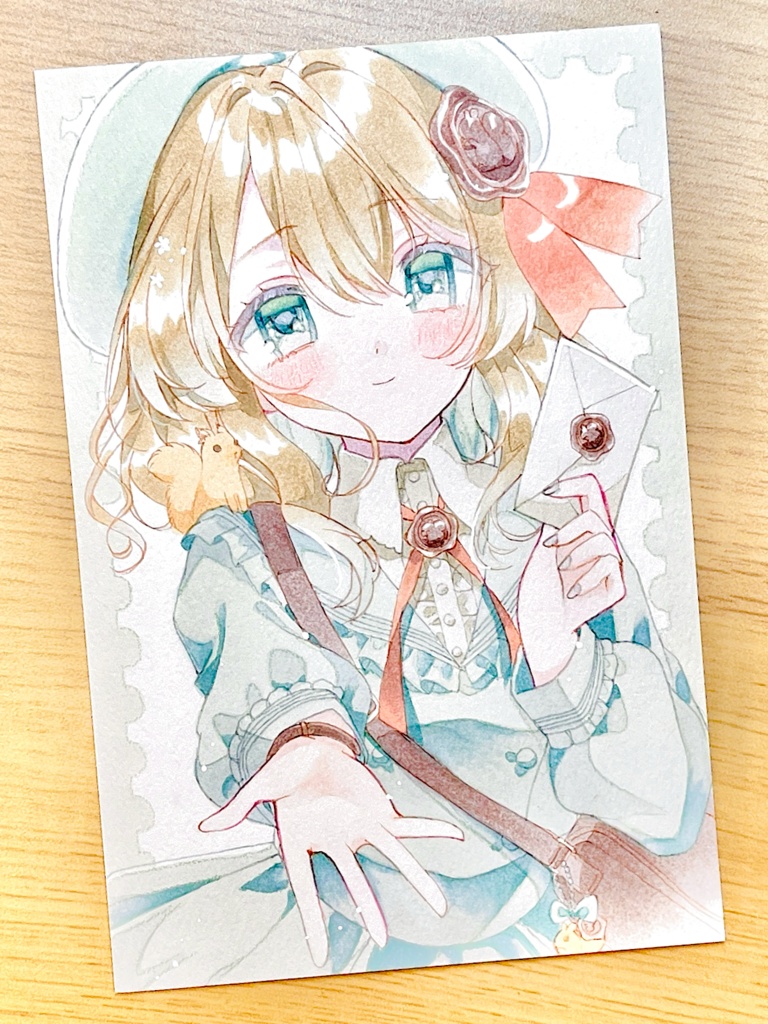 手描きイラスト つづりとリス