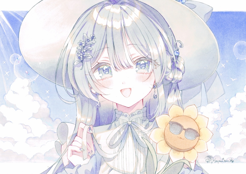 手描きイラスト　涼白ひまり