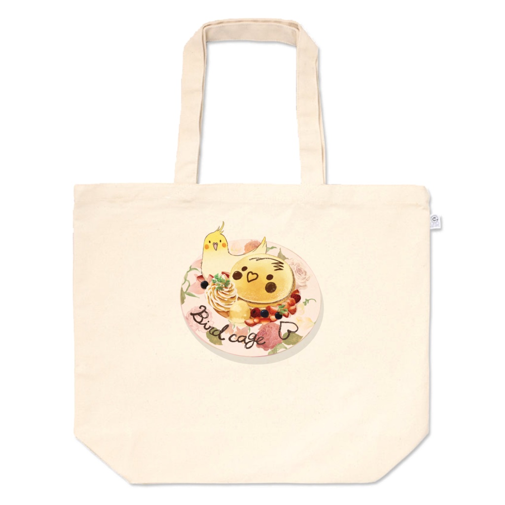 トートバッグ《インコとパンケーキ》