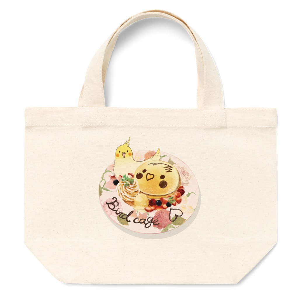 トートバッグ《インコとパンケーキ》