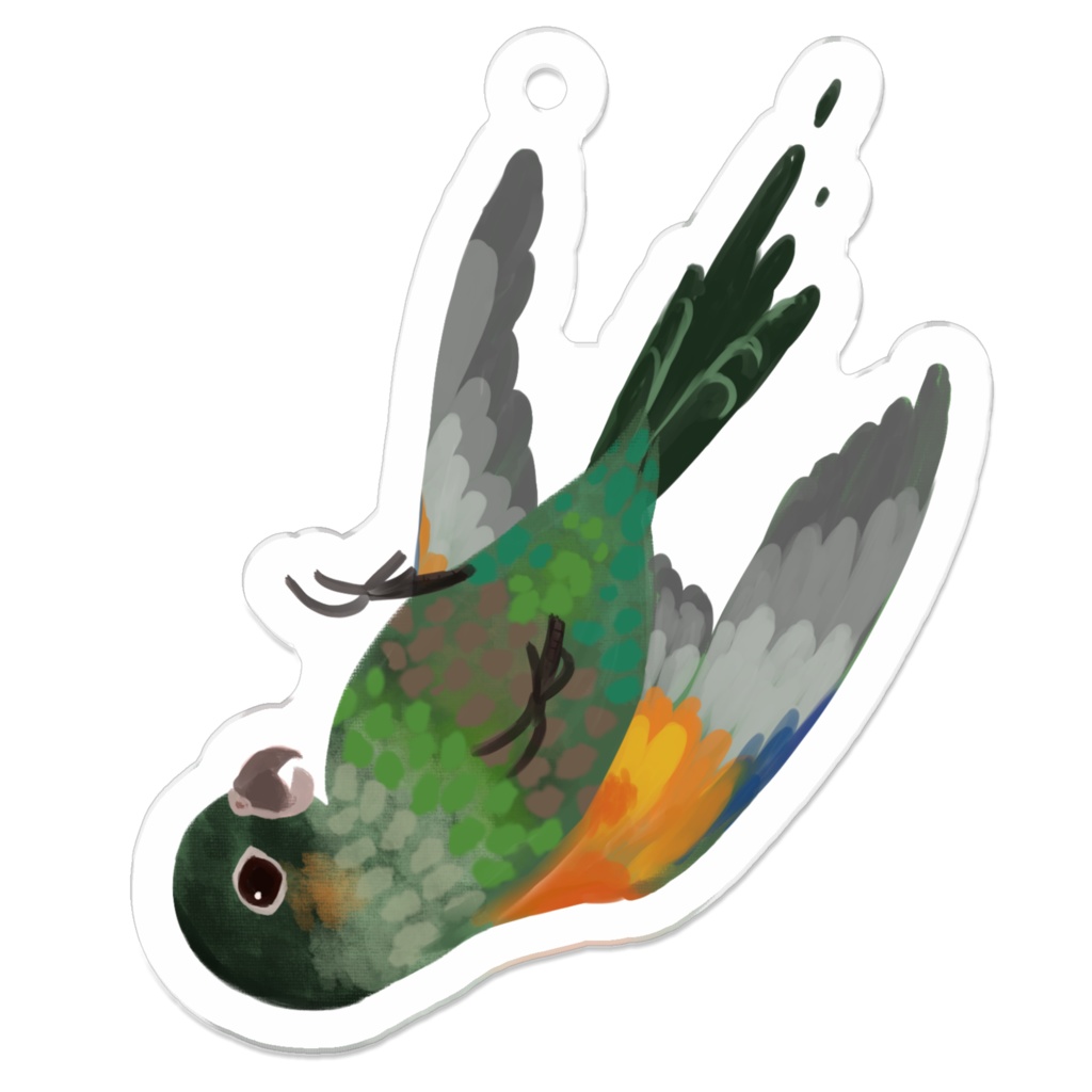 アクリルキーホルダー《ウロコインコ・雛》