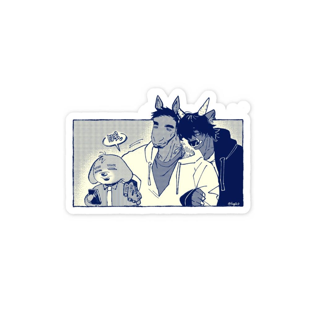 3匹のステッカー