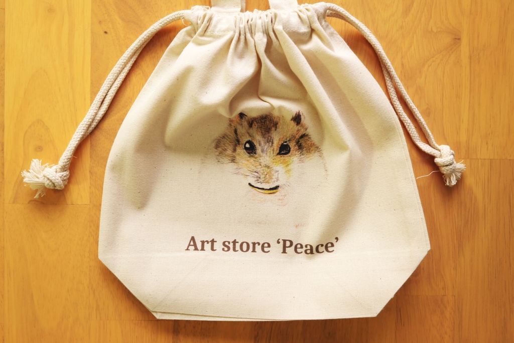 【ぴぃす堂】 ハムスター トートバッグ