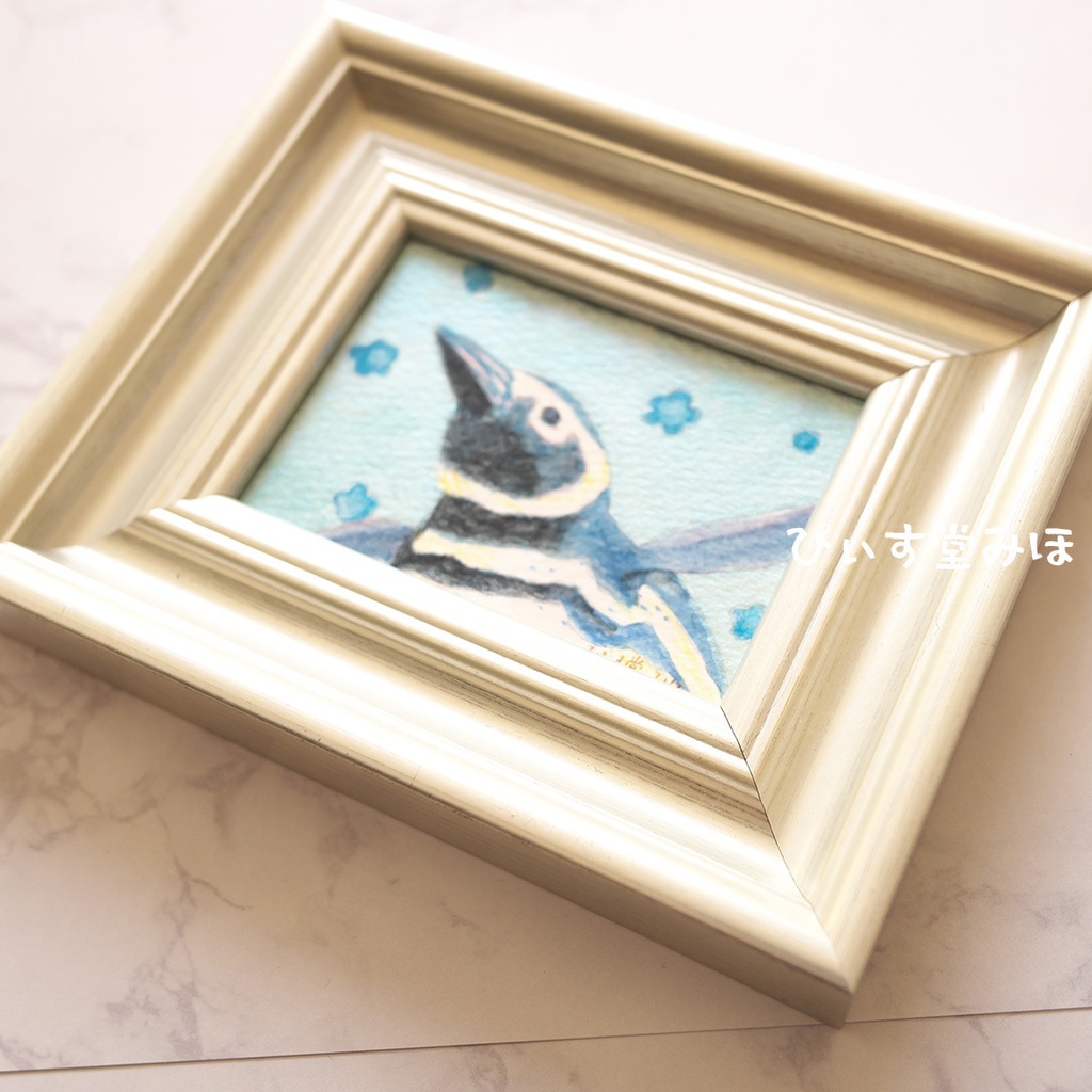 ミニ原画「花の海を翔ぶ」