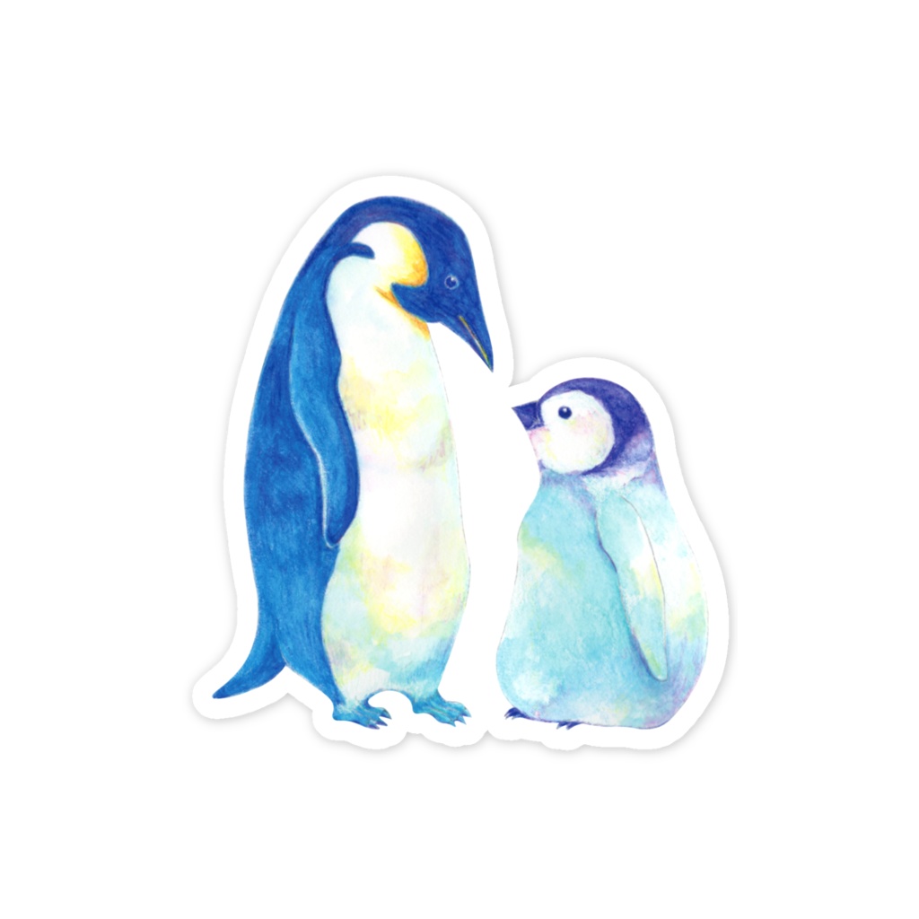 コウテイペンギン スマホステッカー