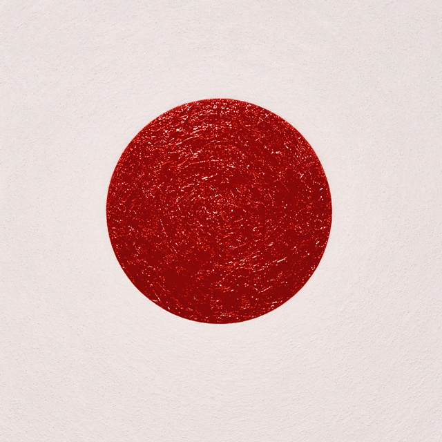 F6号額縁付タテ54.5cm●『太陽』がんどうあつし油絵直筆肉筆絵画日の丸日本