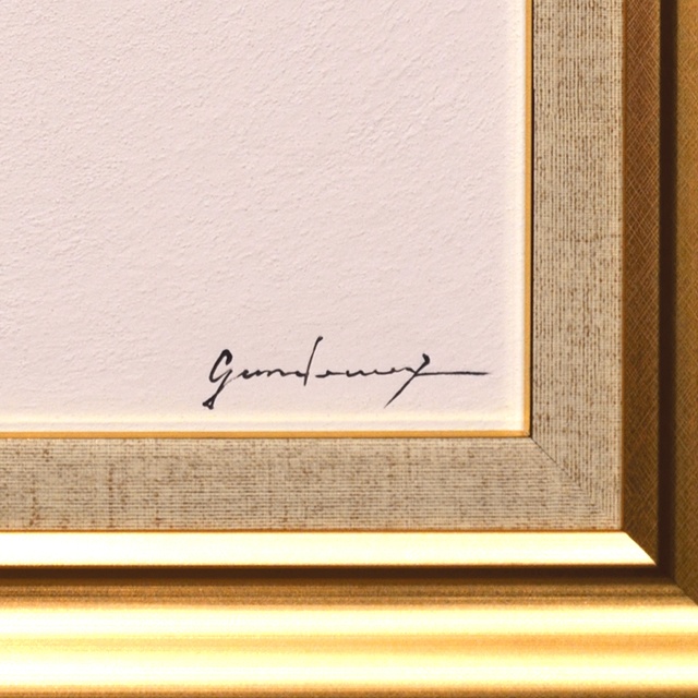 F6号額縁付タテ54.5cm●『太陽』がんどうあつし油絵直筆肉筆絵画日の丸日本