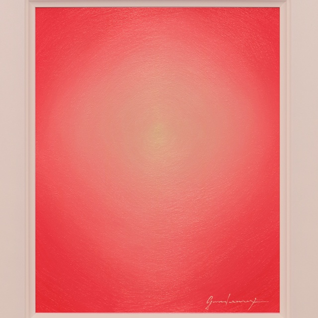 国内メーカー油絵具使用●【桜色のエチュード】●がんどうあつし絵画F3ホワイト額付