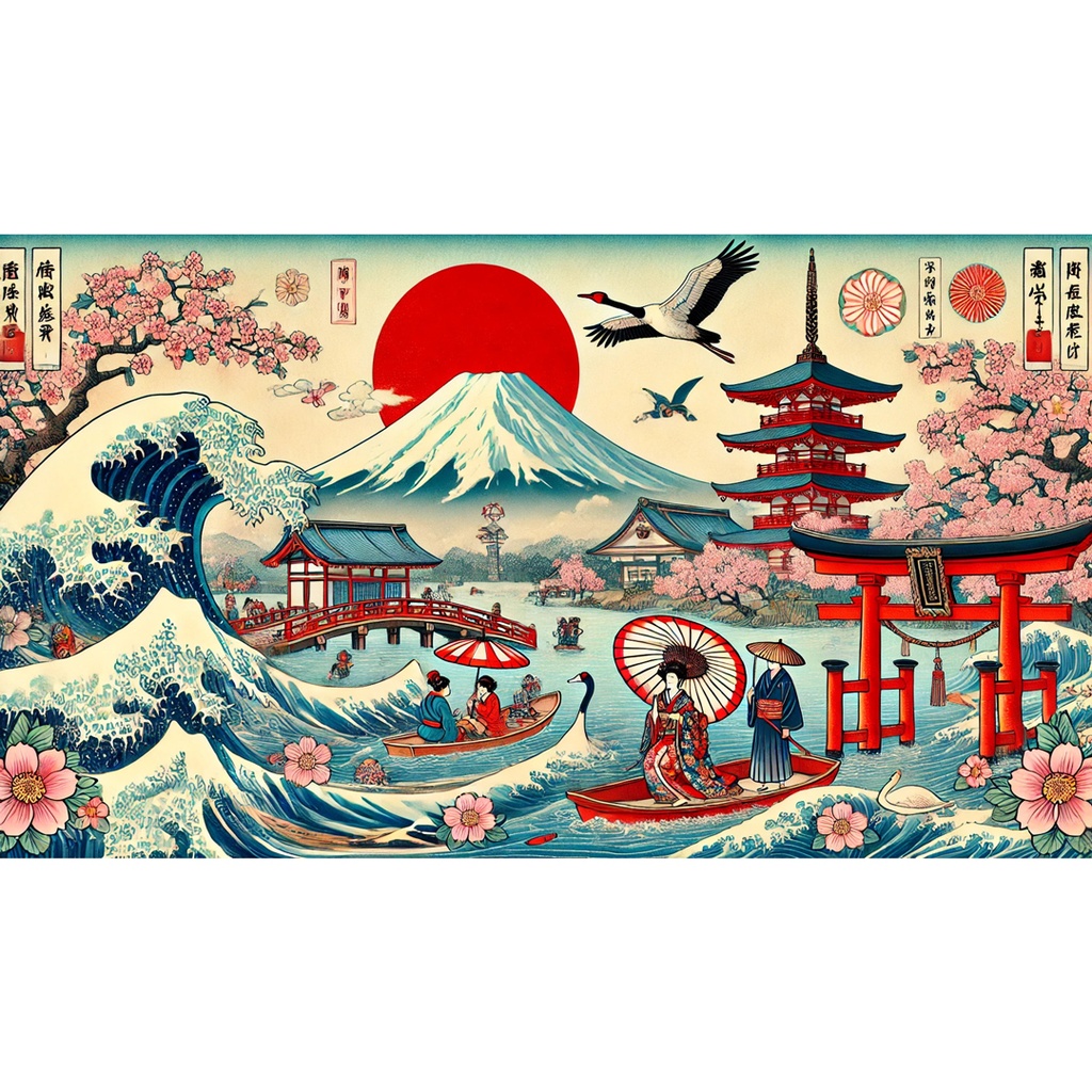 AIアート●ChatGPTで制作した浮世絵風富士山デジタルアート