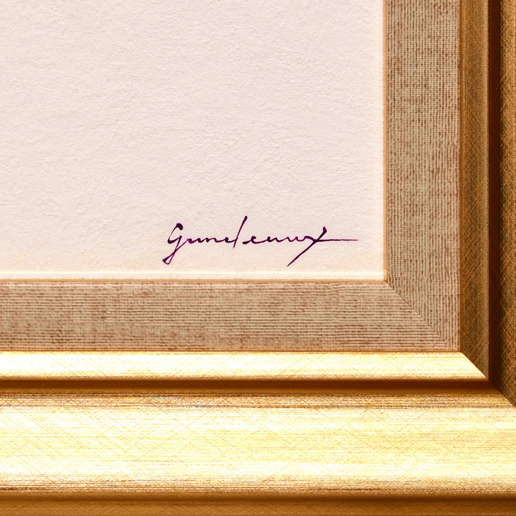 静と動の妙(みょう)●『太陽と富士図』がんどうあつし肉筆油絵画富士山日の出朝日本