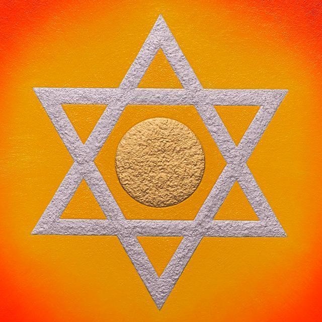 奇跡と開運の兆しとは?☆『ダビデの星』★がんどうあつし油絵画F3額付作者直接出品