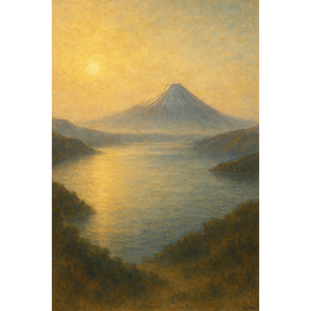 AIアート『湖 ⇄ みうずみ』