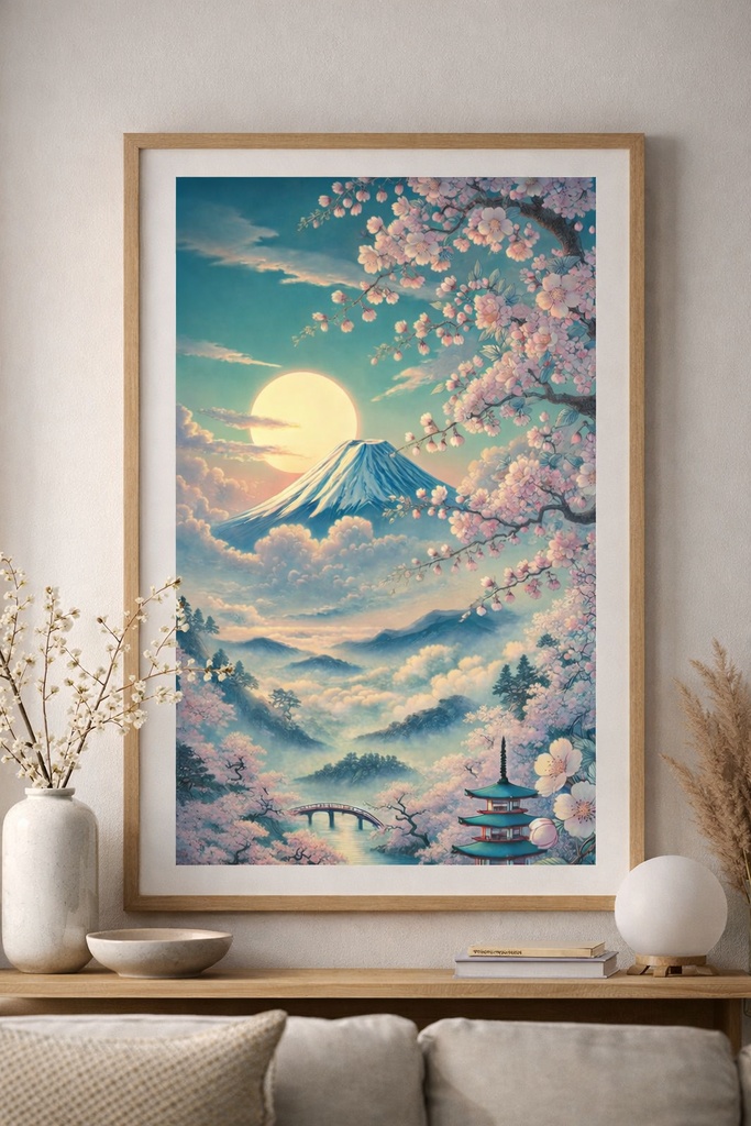 【AIイラスト】幻想的な美しい富士山