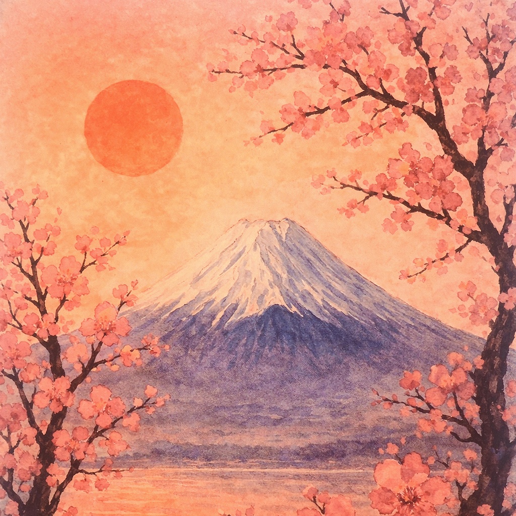 作者仕上げ『花めくころ』●がんどうあつしデジタル絵画AI使用太子額付縦41.3㎝