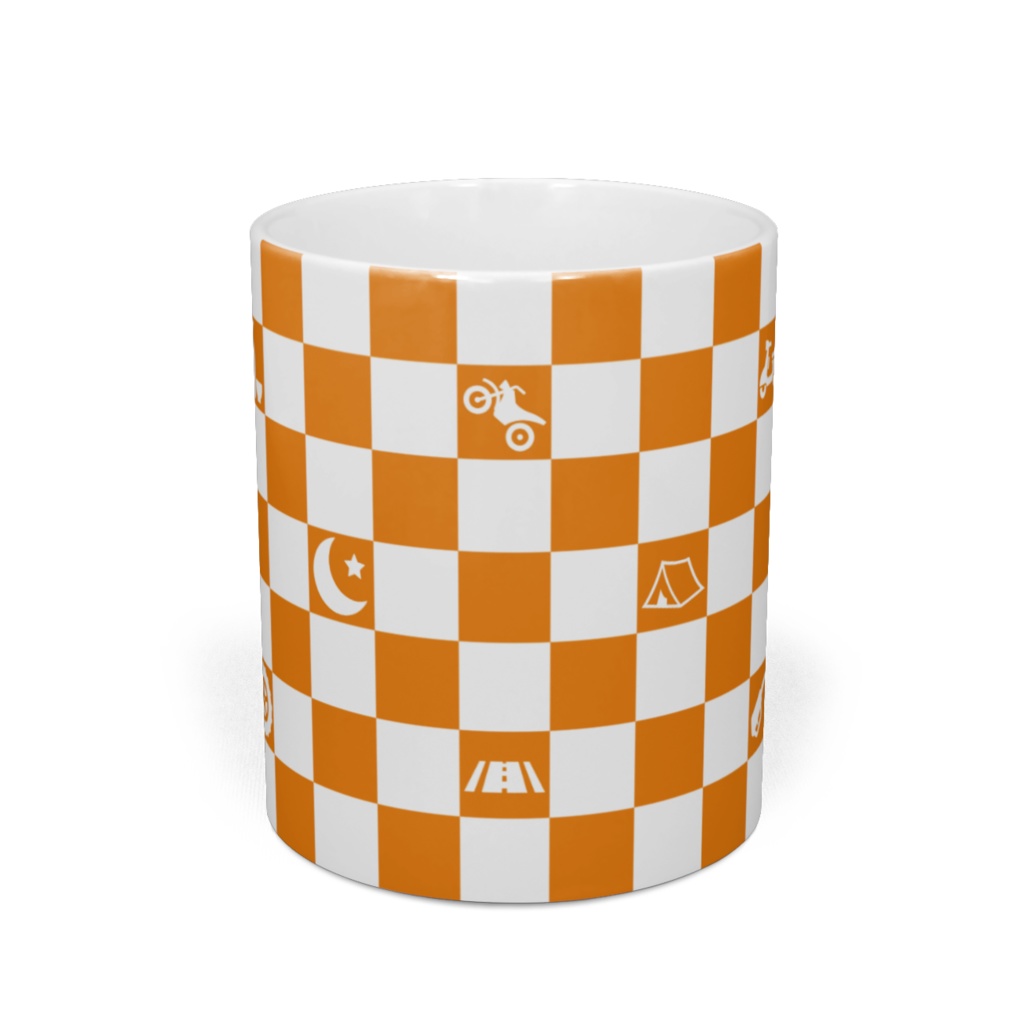 望月ミキチェッカーフラッグ柄マグカップ