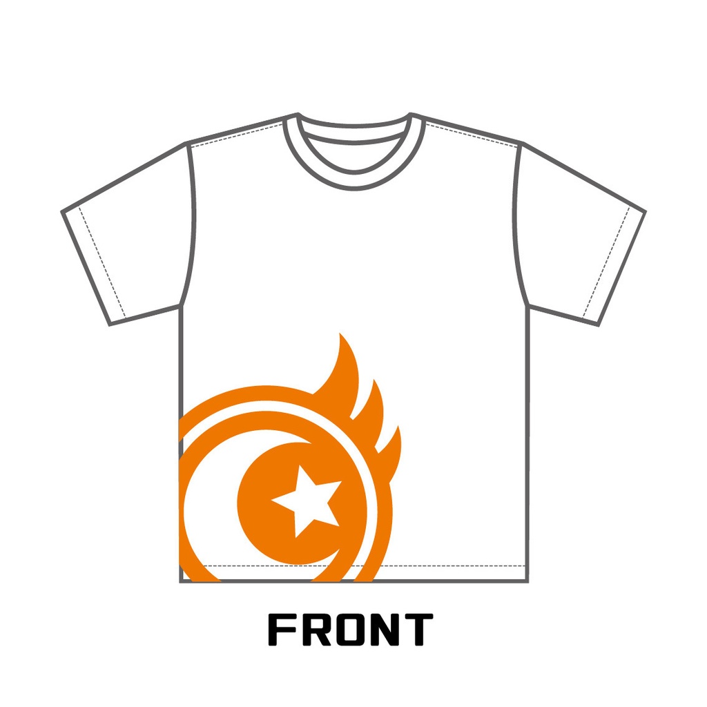 オリジナルロゴTシャツ(ホワイト×オレンジ)