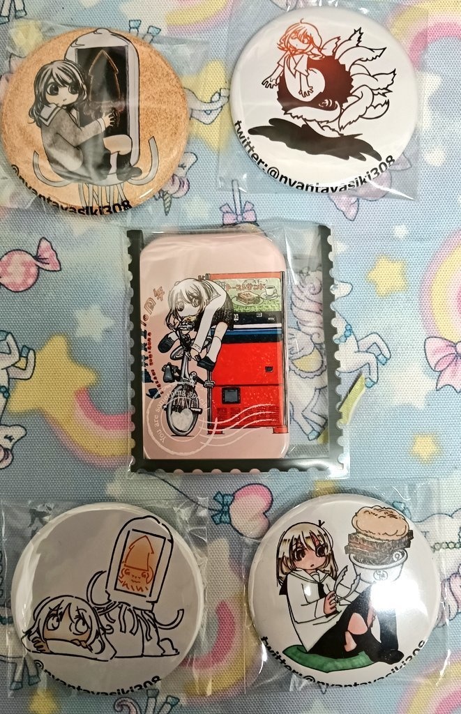 にゃん太屋敷308バッチ＆ミニ原画セット