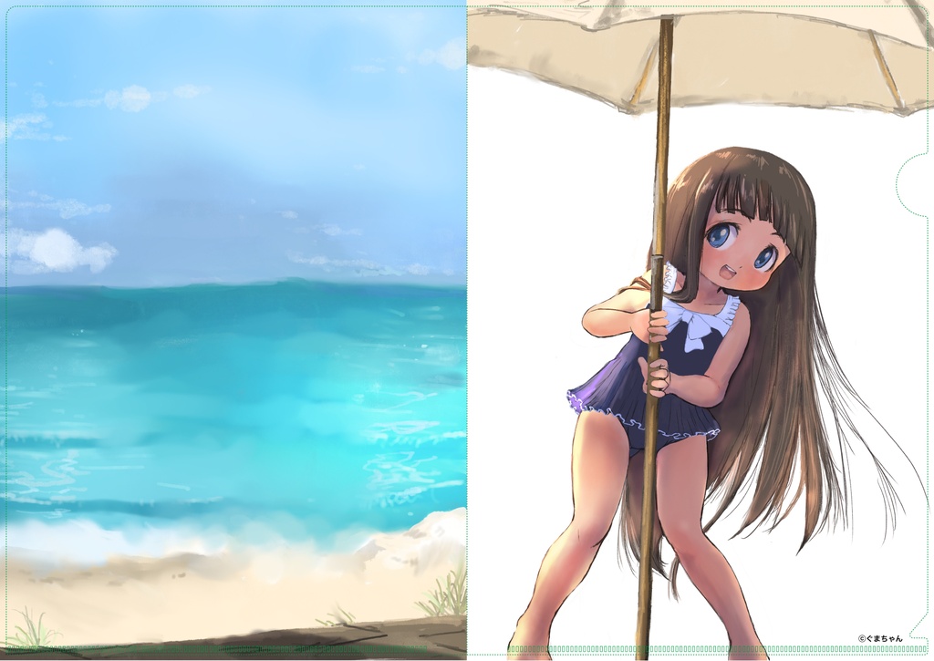 ぐまちゃん、じねんじょさん夏バージョンクリアファイル　ミニポスター入り