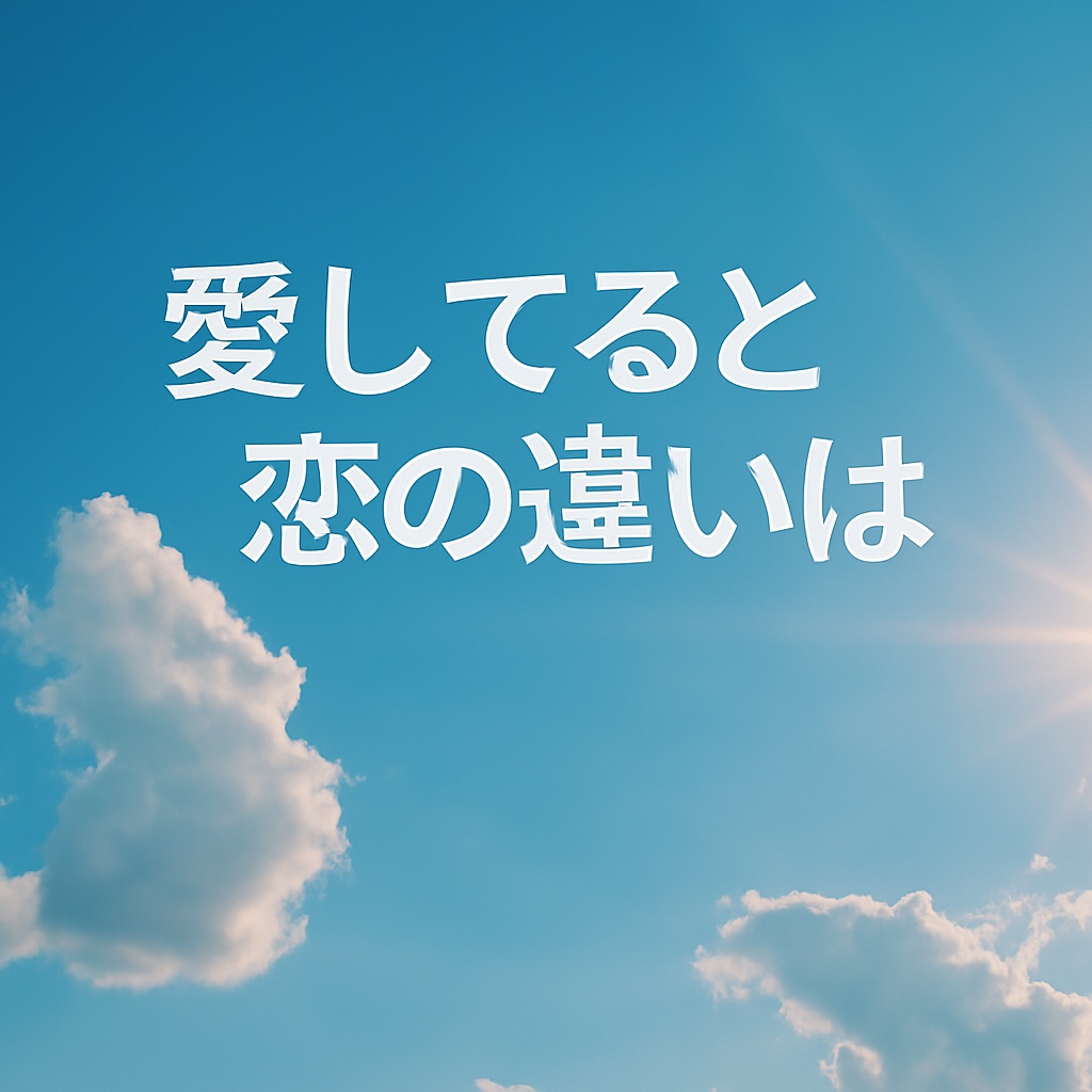 愛してると恋の違いは