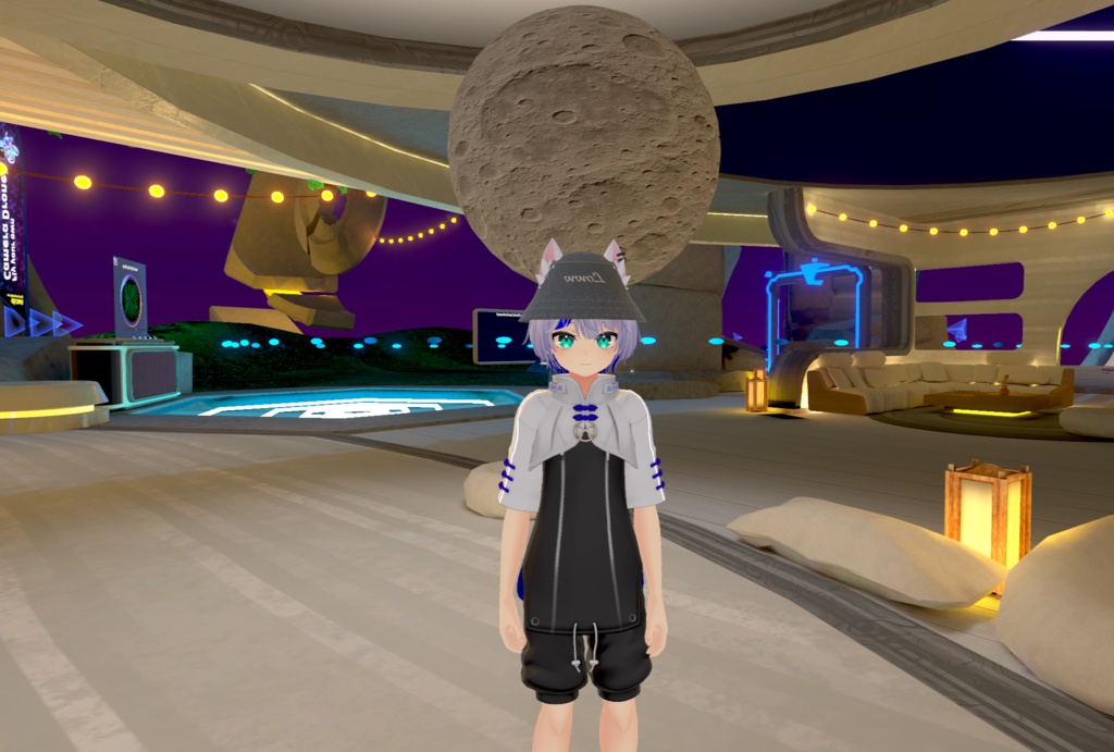 【アニメーション付き】回る!月(Moon)