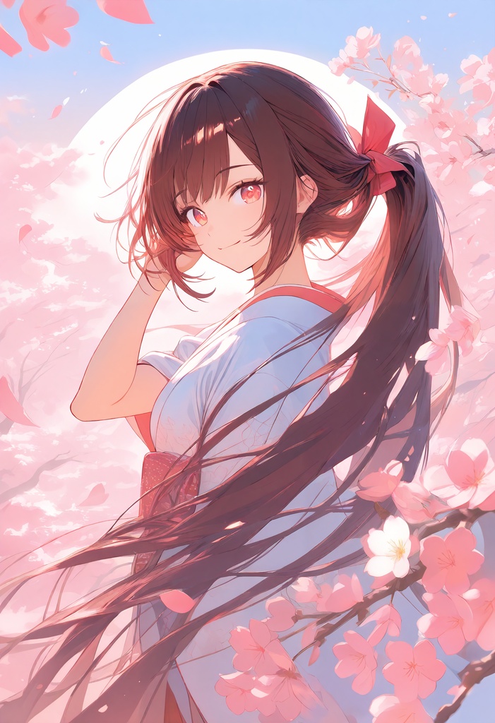 桜の巫女｜幻想和風AIイラスト集 15枚