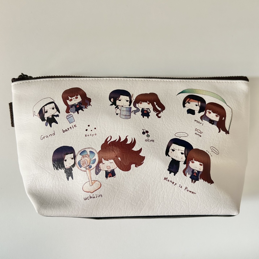 両面印刷合皮ポーチ