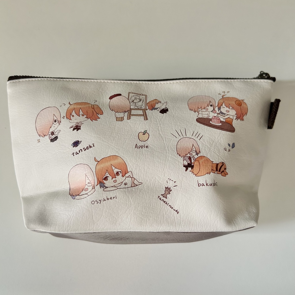 両面印刷合皮ポーチ