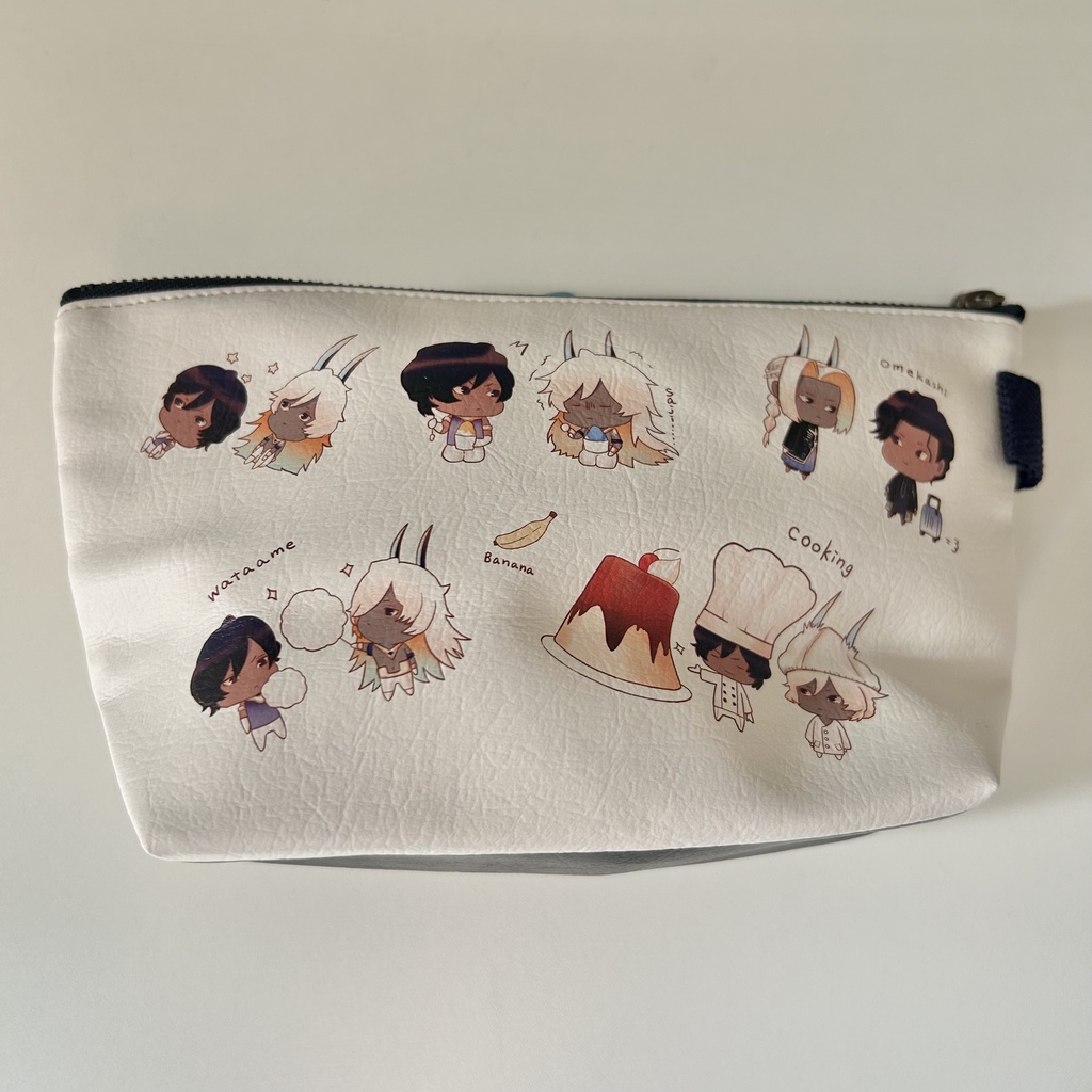 両面印刷合皮ポーチ