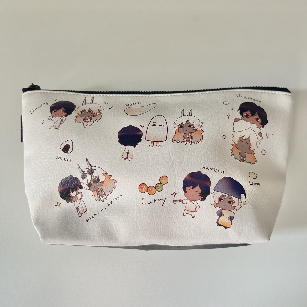 両面印刷合皮ポーチ