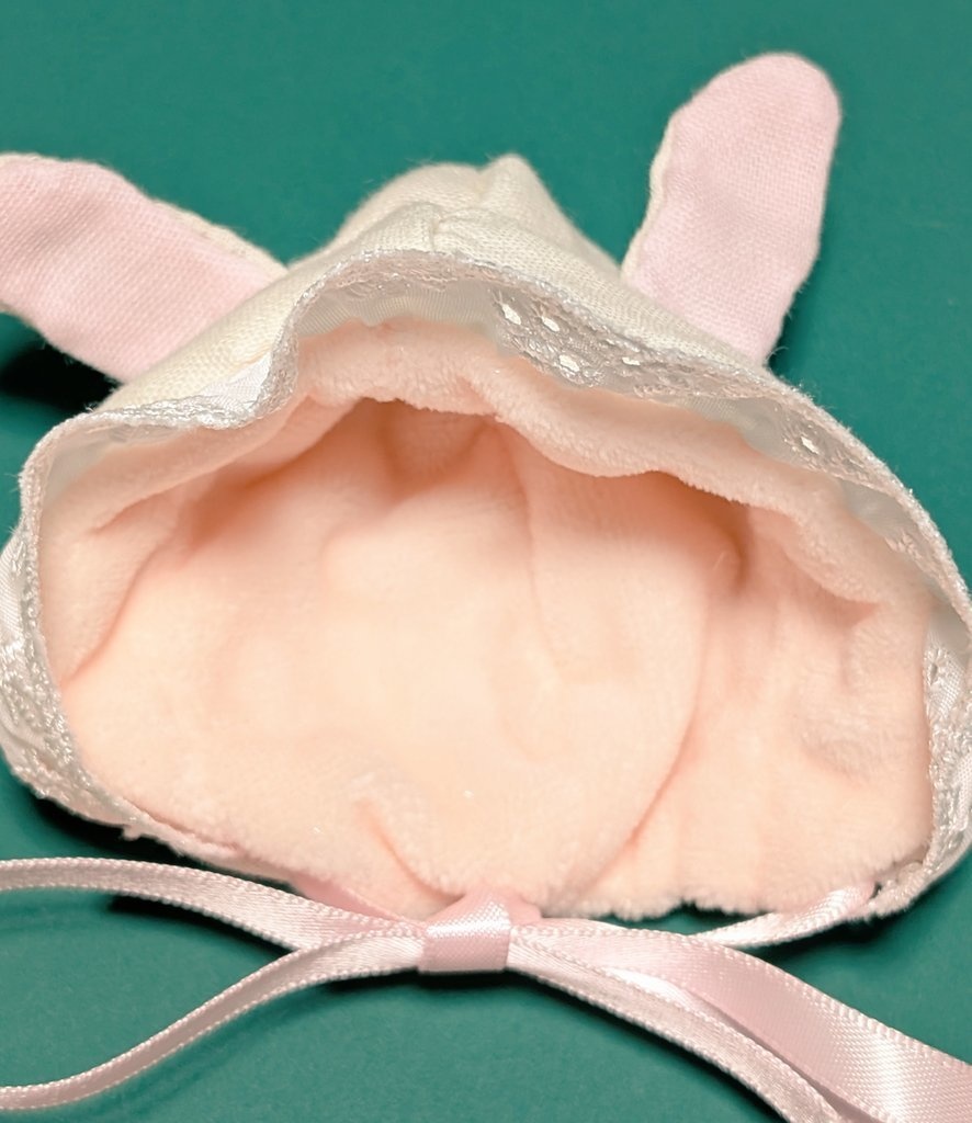 【10cmぬい向け】うさみみベビーボンネット