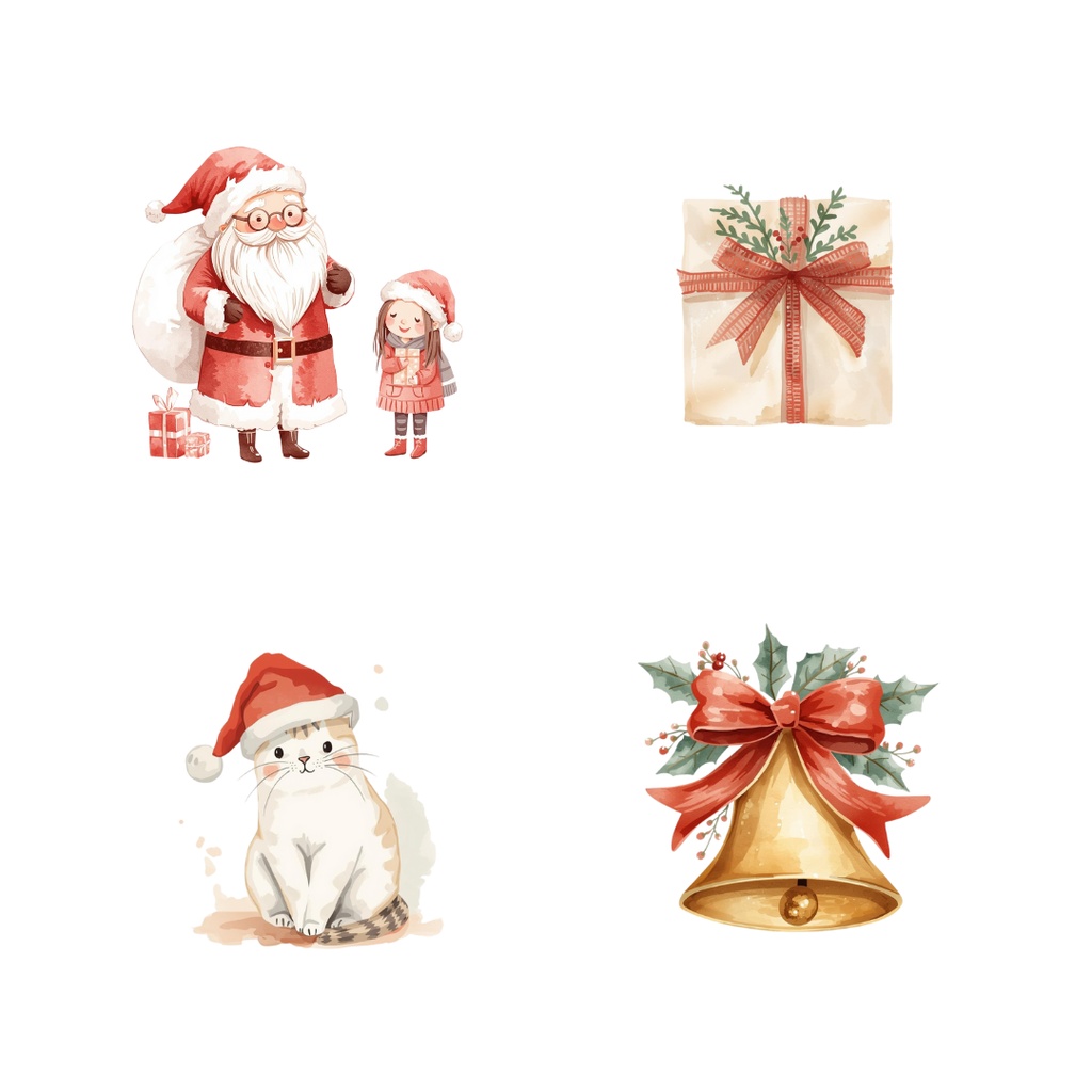 北欧風クリスマス クリップアート16点セット