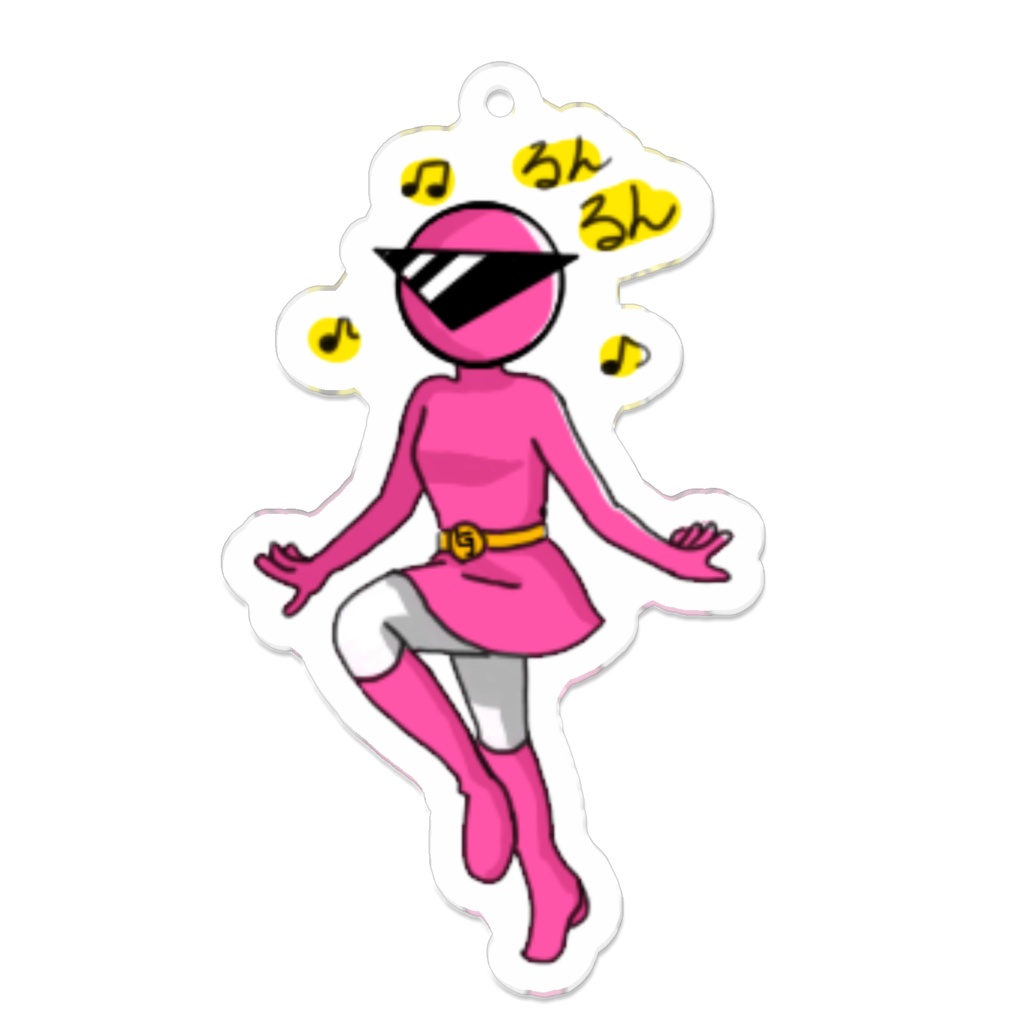 激情戦隊ヒョウゲンジャーワガママピンクアクキー70×70